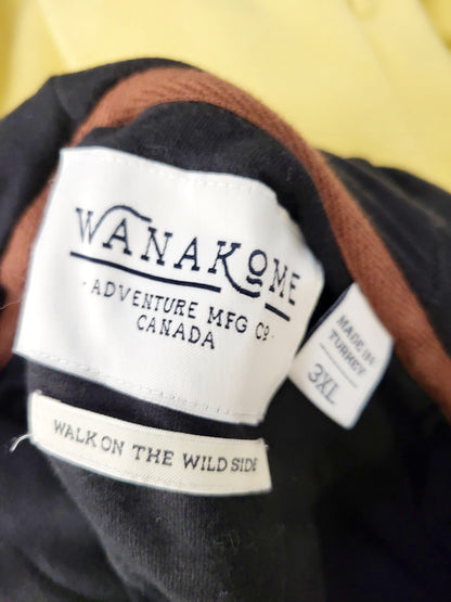 Wanakome black full zip hoodie. Size 3XL