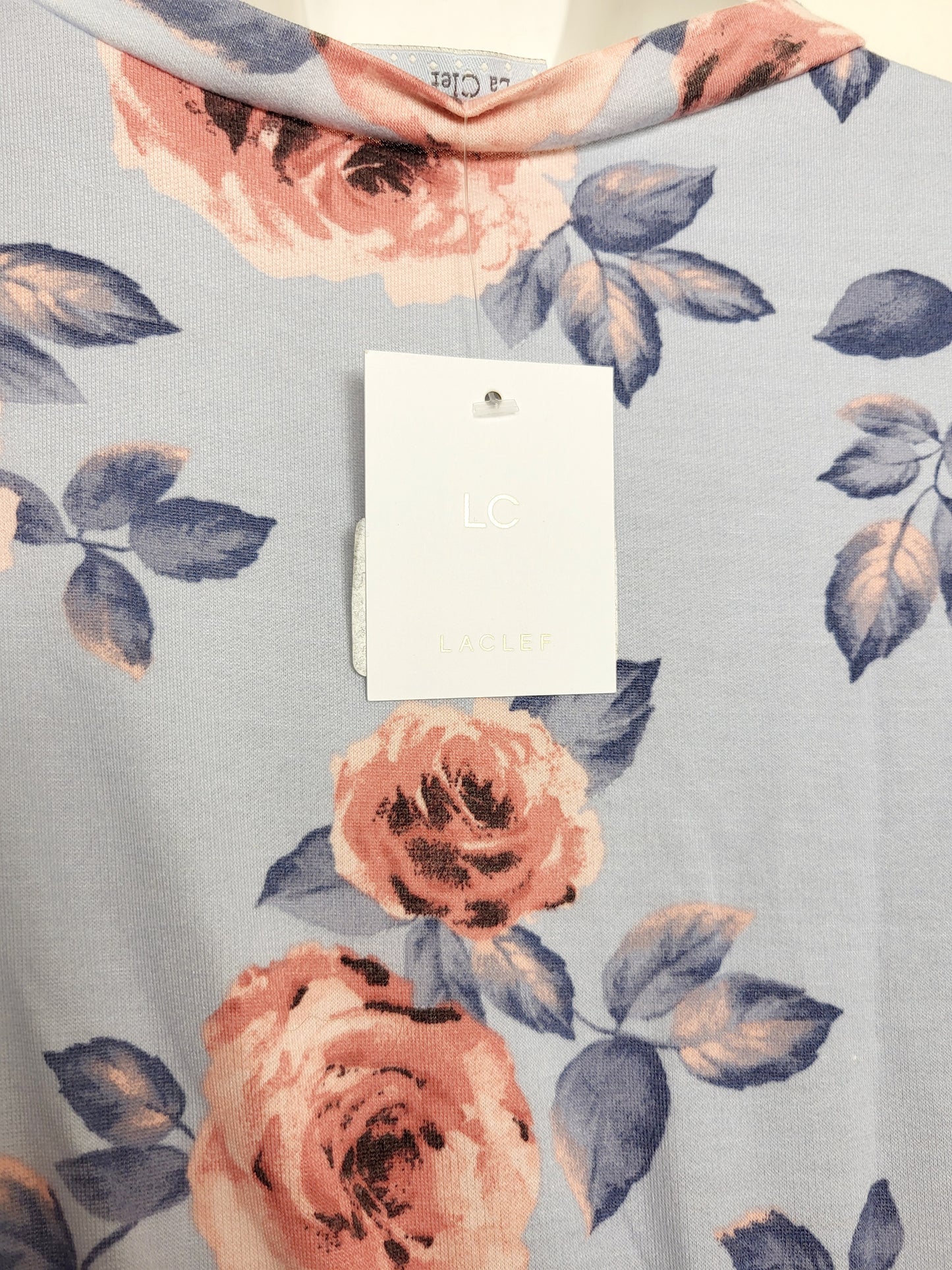 NEW - La Clef blue floral print A-line dress. Size large