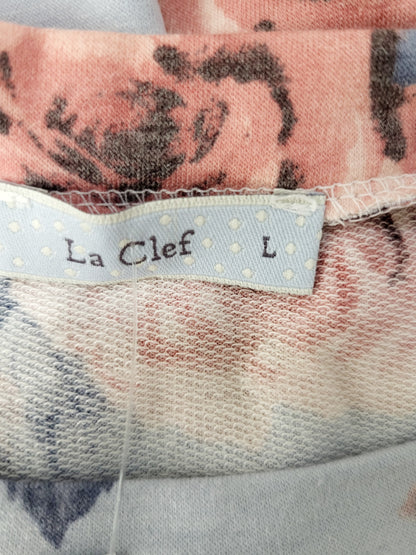 NEW - La Clef blue floral print A-line dress. Size large
