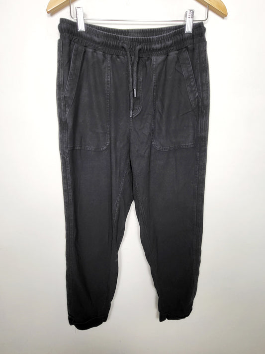 Zenana black drawstring joggers. Tagged as large but size as medium