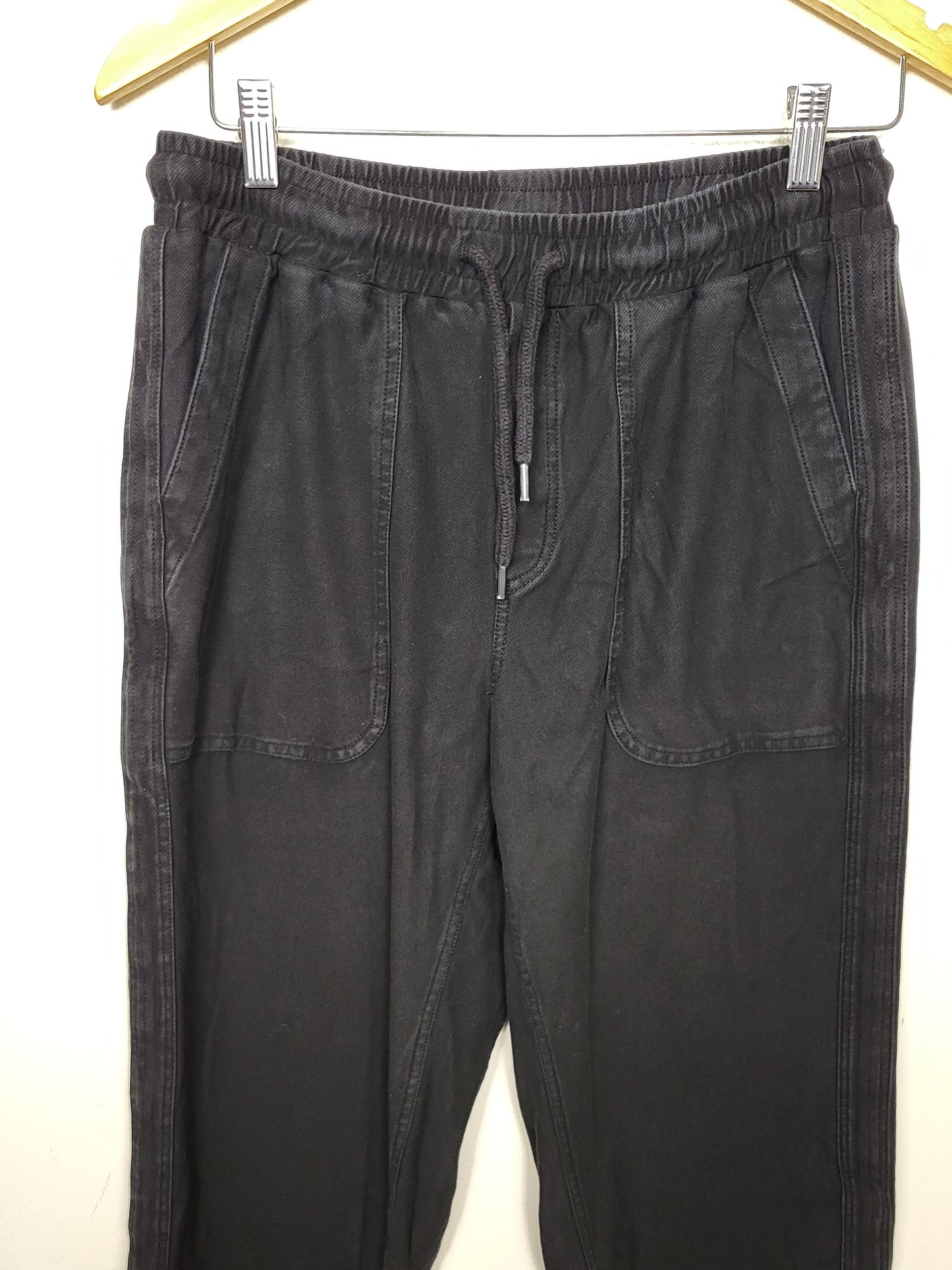 Zenana black drawstring joggers. Tagged as large but size as medium