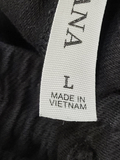 Zenana black drawstring joggers. Tagged as large but size as medium