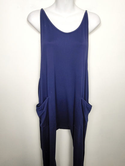 Navy oversize baggy romper / coveralls. Size large