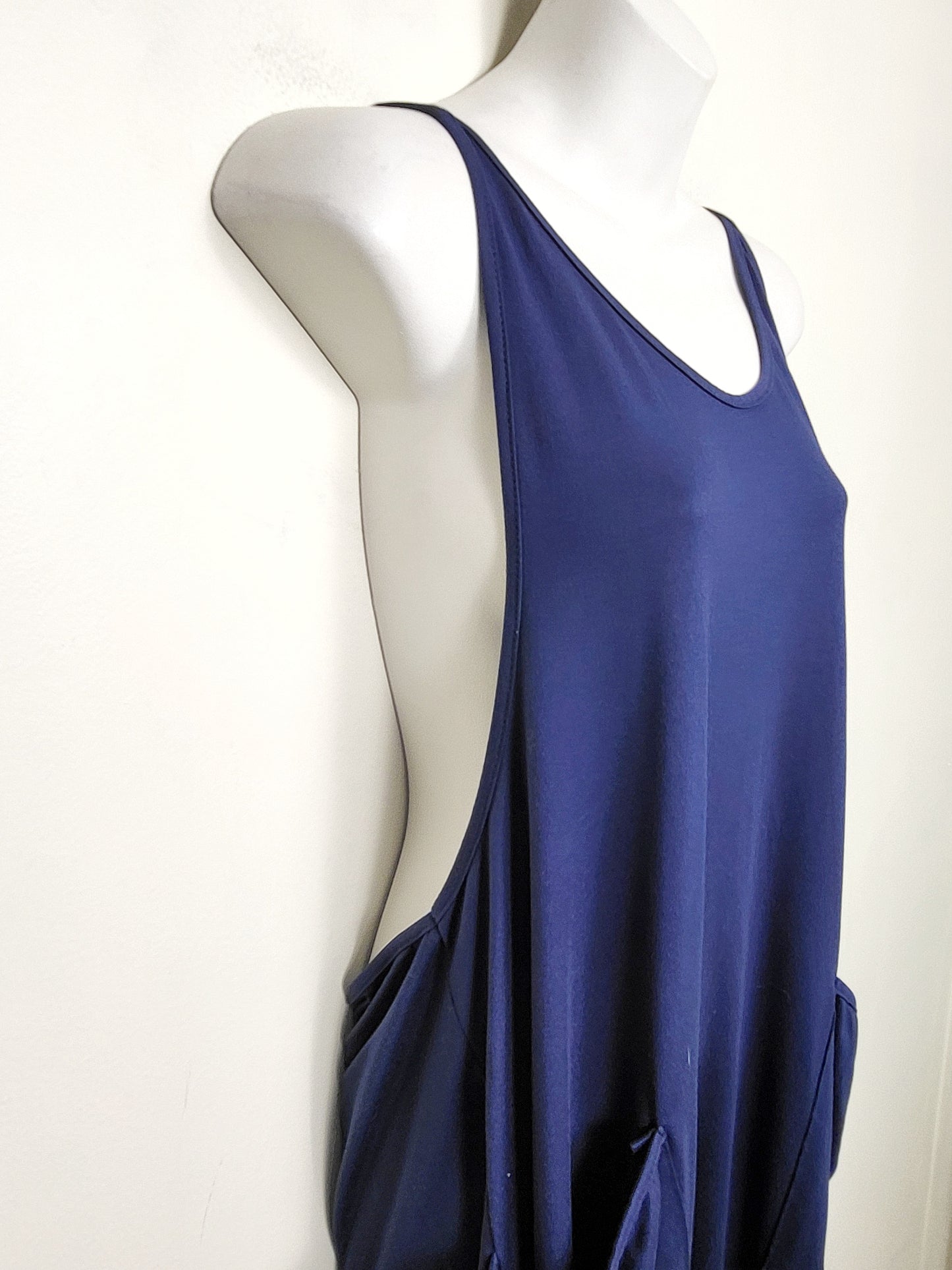 Navy oversize baggy romper / coveralls. Size large