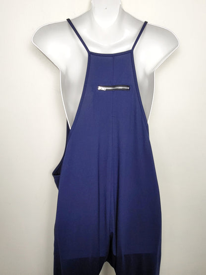 Navy oversize baggy romper / coveralls. Size large