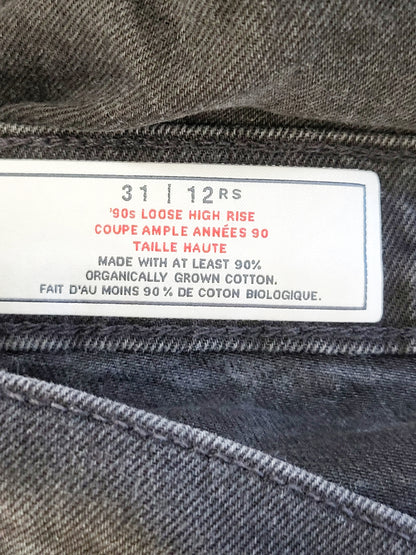 Gap black 90s loose high rise jeans. Size 12