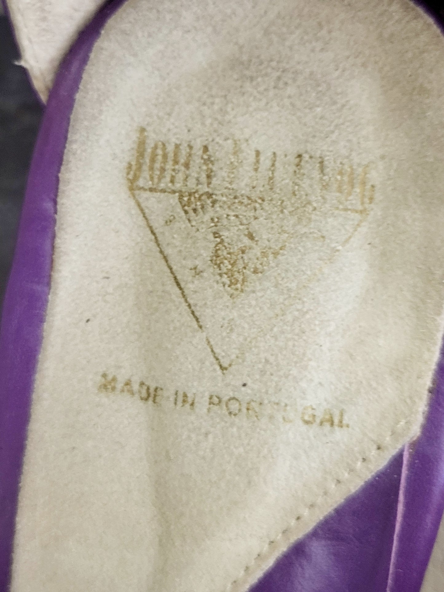 John Fluevog deep purple heeled sandals. Size 6.5