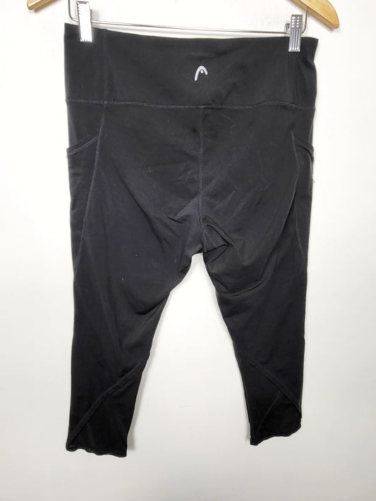 Head black cropped active leggings. Size large