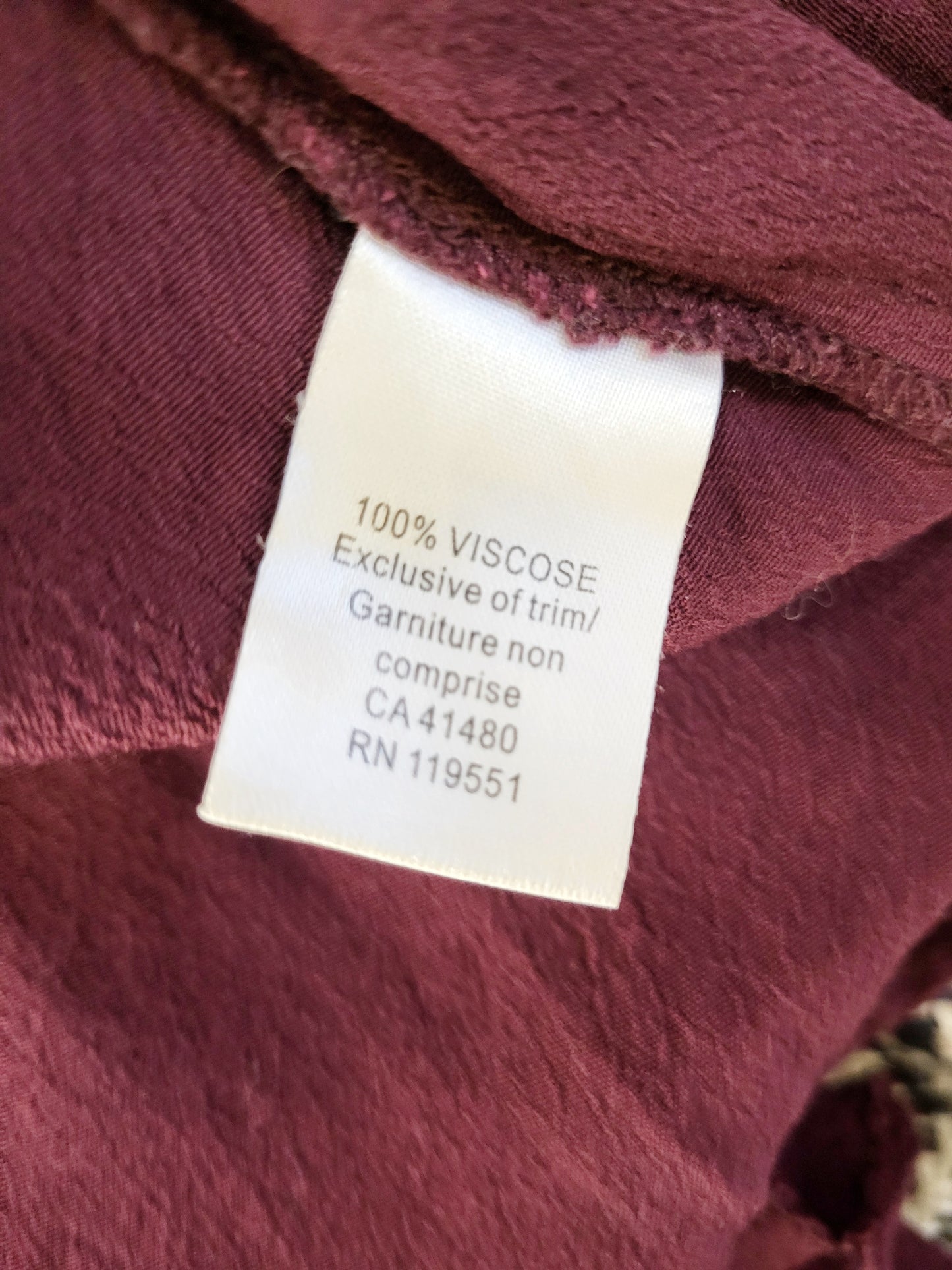 Gentle Fawn plum coloured top. Size small