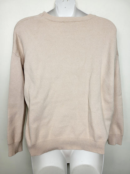 Frank Lyman heart sweater with tulle trim. Size small