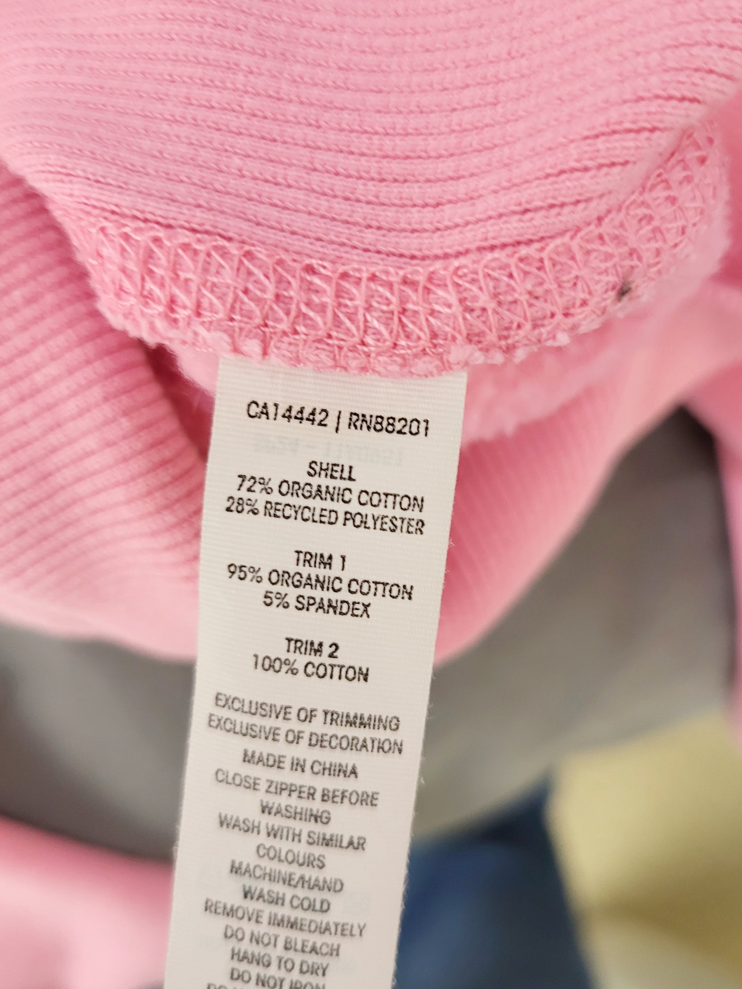 MPG pink LuxeFleece zip up hoodie. Size XS