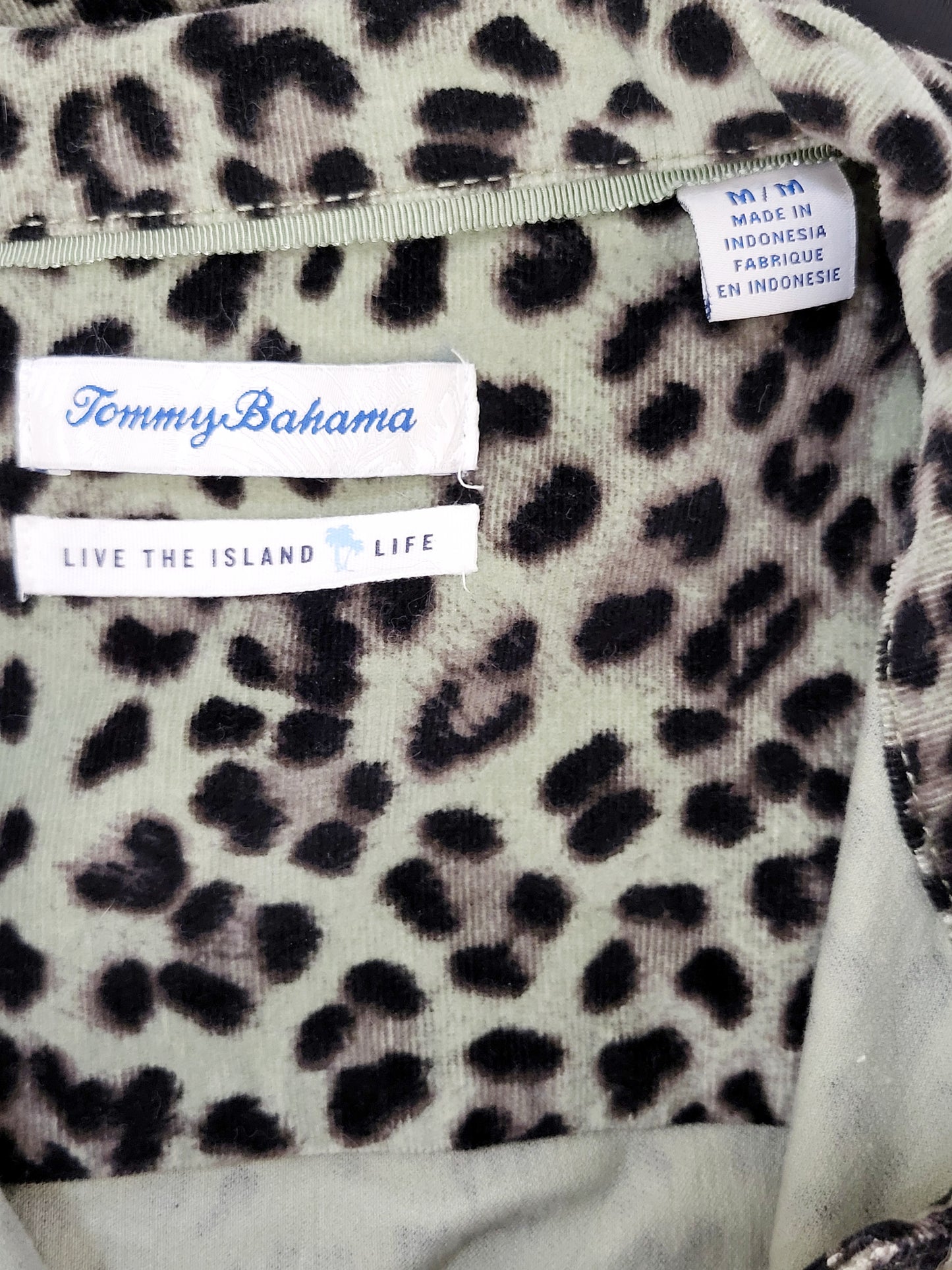 Tommy Bahama animal print corduroy jacket. Size medium