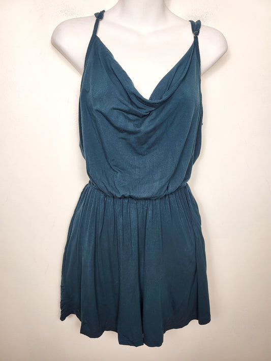 P.S. Love teal rayon romper. Size small