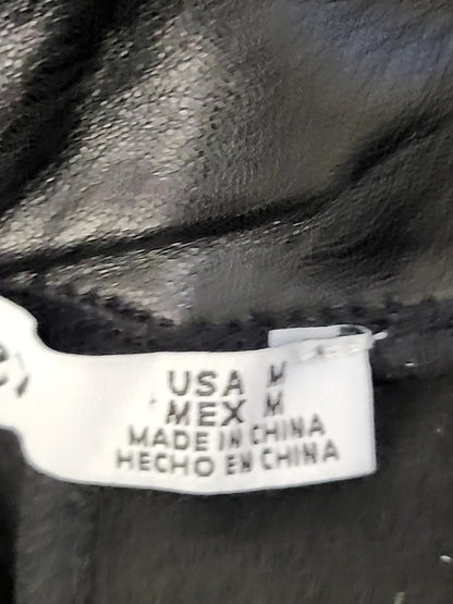Dex black high waisted faux leather pants. Size medium