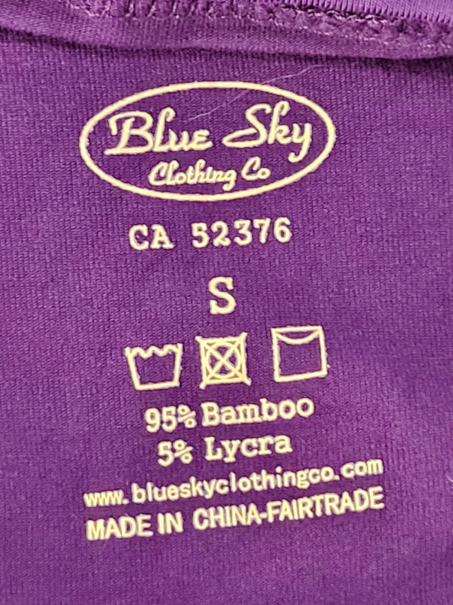Blue Sky Clothing purple bamboo fit 'n flare dress. Size small