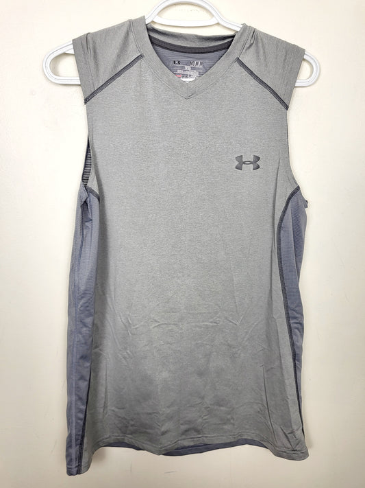 Under Armour grey fitted active tank. Men's size medium