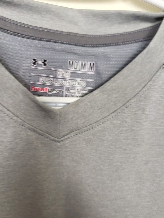 Under Armour grey fitted active tank. Men's size medium