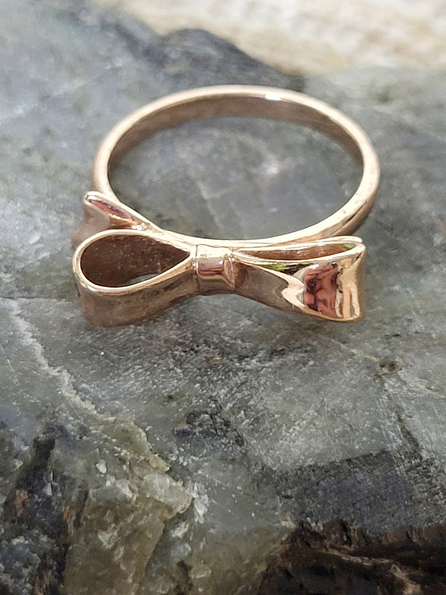 Kate Spade rose gold toned "Love Notes Skinny Mini" ring