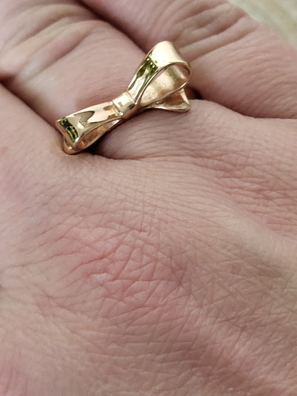 Kate Spade rose gold toned "Love Notes Skinny Mini" ring