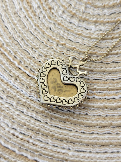 Betsey Johnson leopard heart crown earring and necklace set