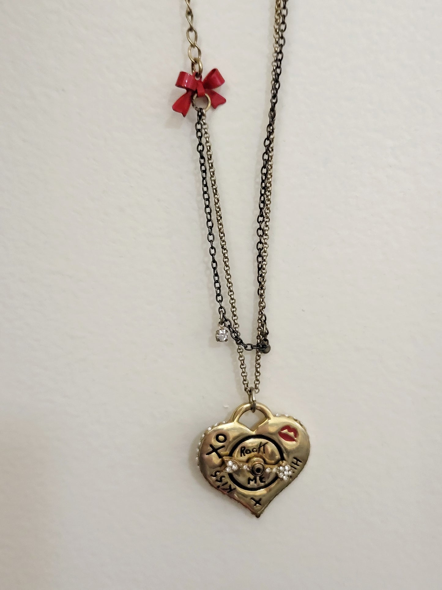 Betsey Johnson "Hugs and Kisses" heart necklace (arrow actually spins)