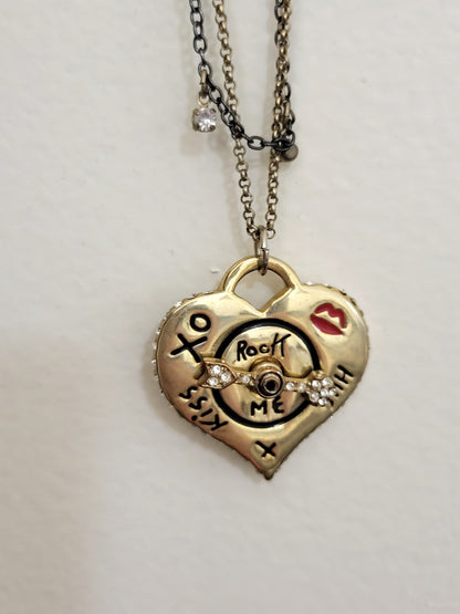 Betsey Johnson "Hugs and Kisses" heart necklace (arrow actually spins)
