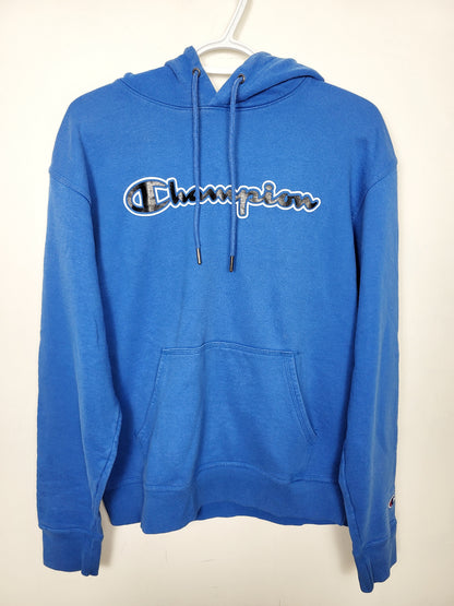 Champion blue pullover hoodie. Size medium