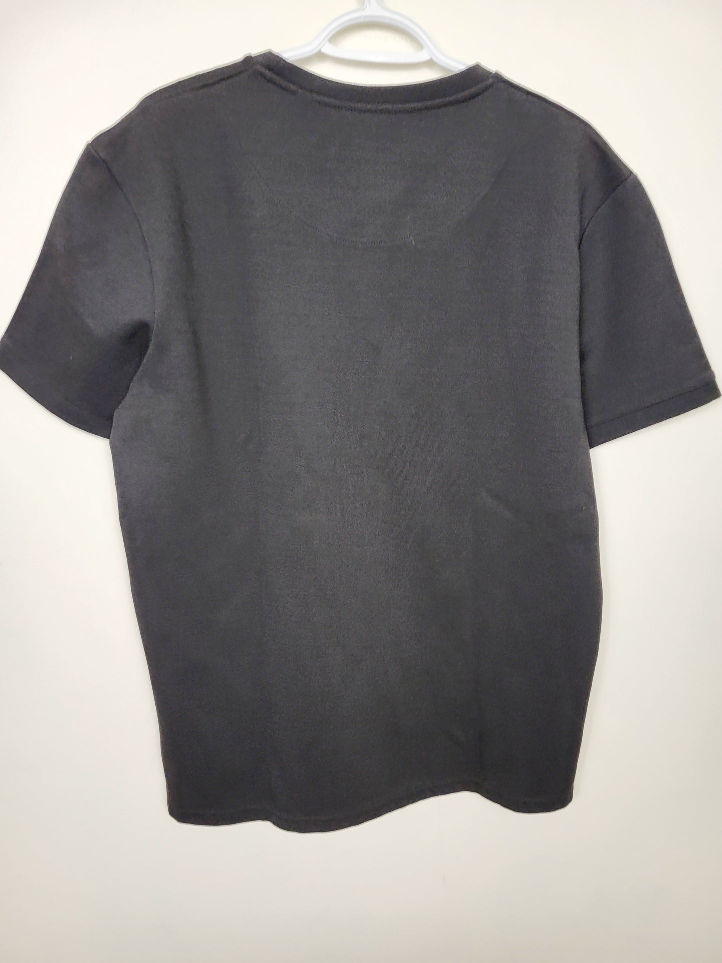 Paraffin Couture London black thick knit t-shirt. Size large