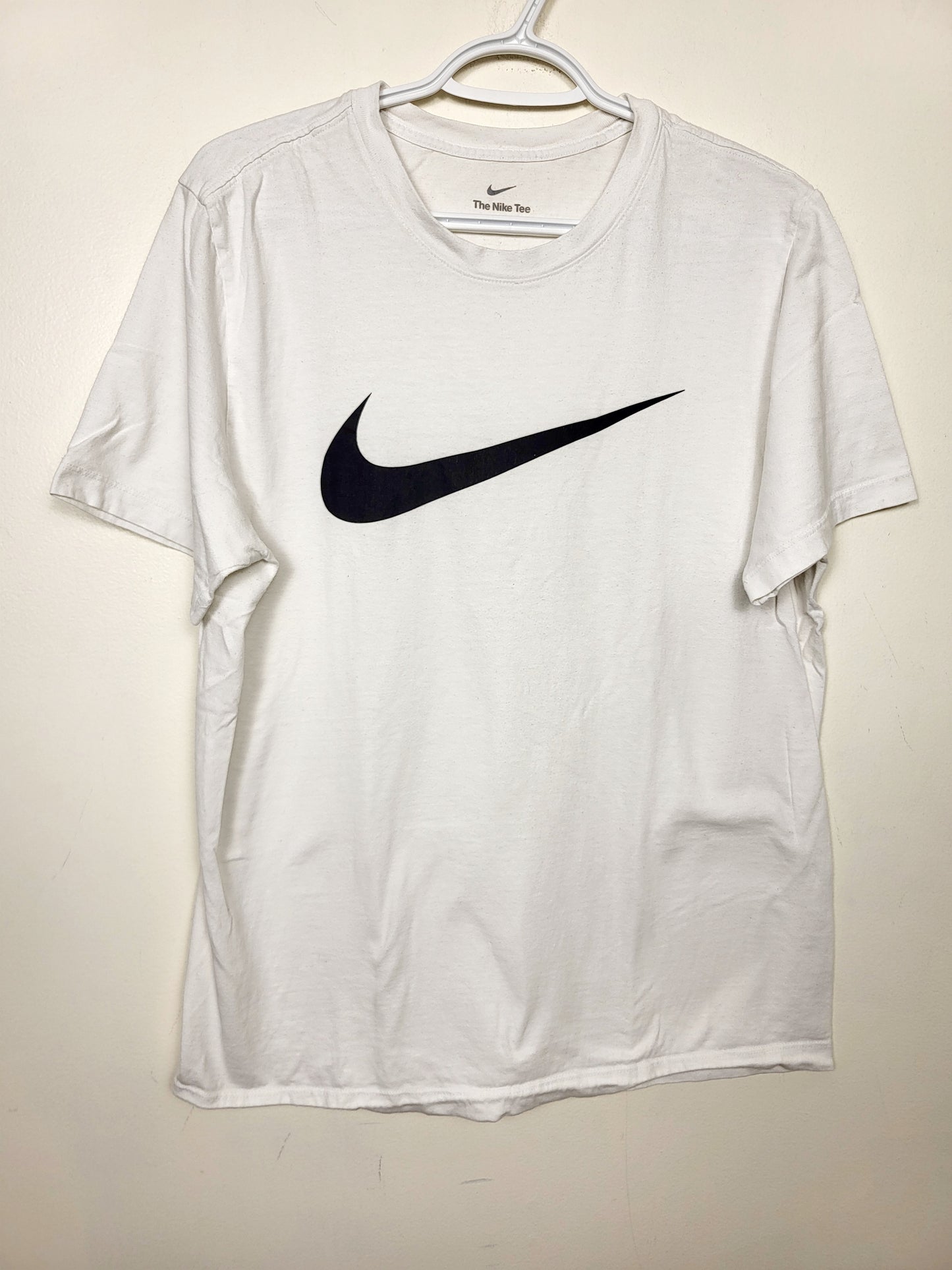 Nike white cotton blend t-shirt. Size large