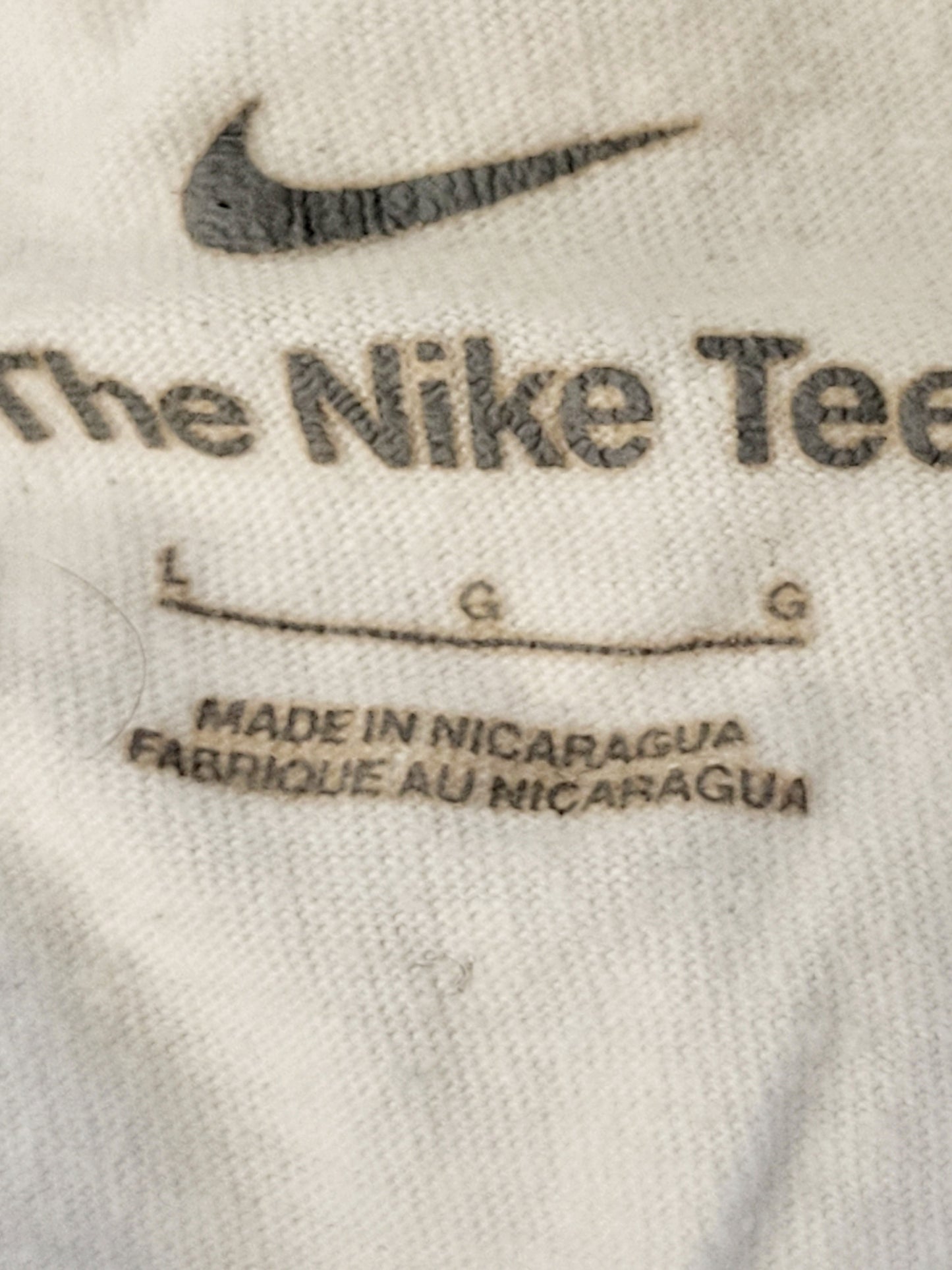 Nike white cotton blend t-shirt. Size large