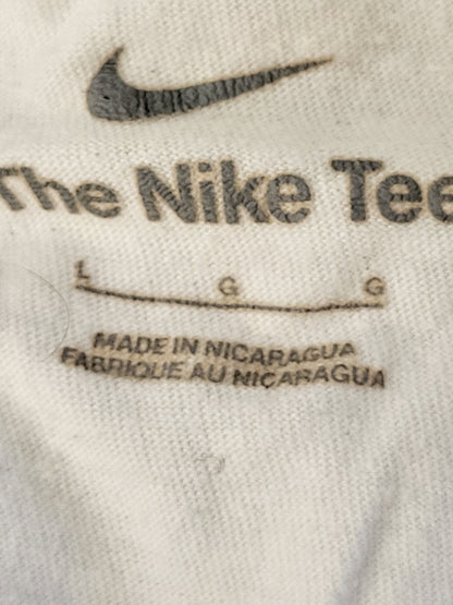 Nike white cotton blend t-shirt. Size large