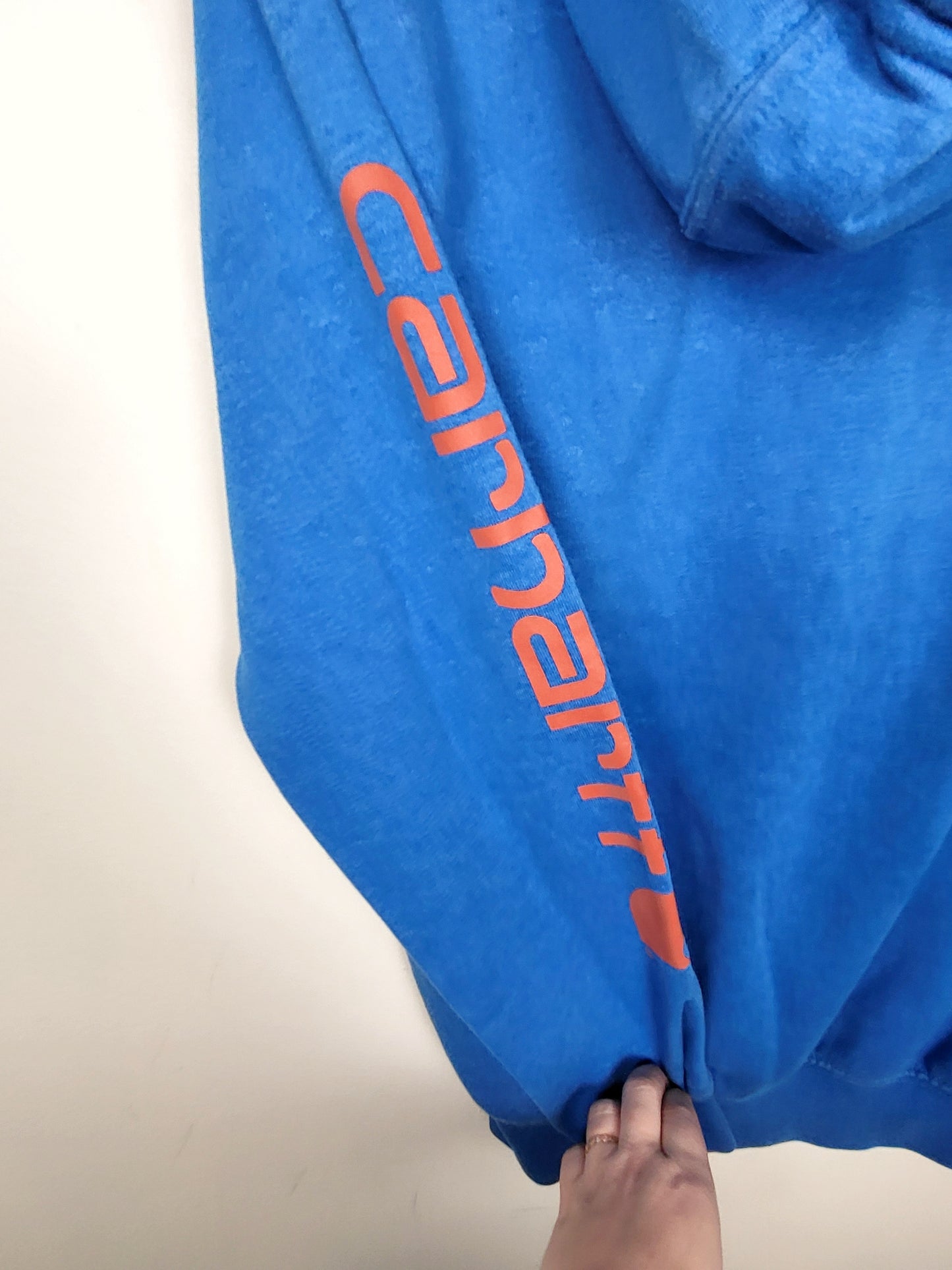 Carhartt blue loose fit hoodie. Size XS - AS IS