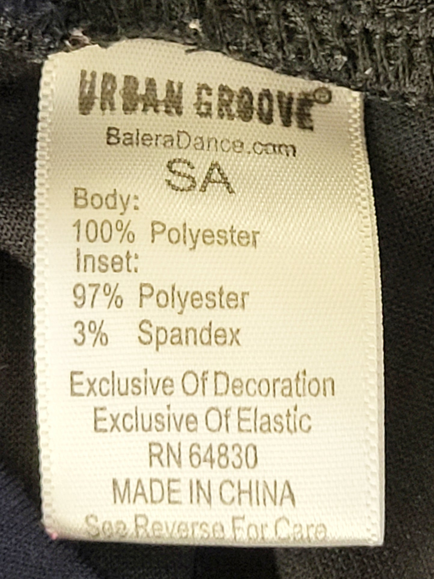 Balera Urban Groove black performance track pants. Size small