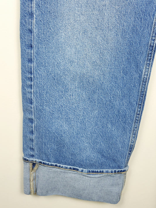 Old Navy cuffed high rise wide leg curvy jeans. Size 12