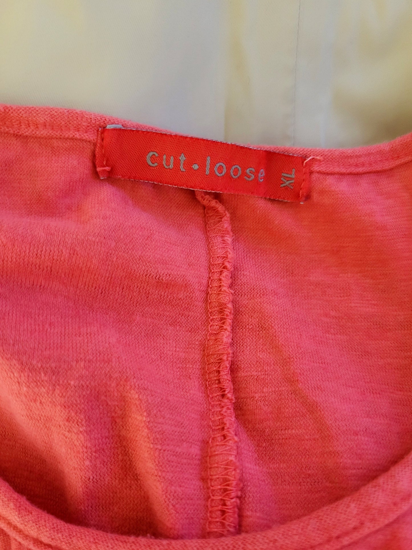 Cut-loose pinky-coral sleeveless maxi dress. Size XL