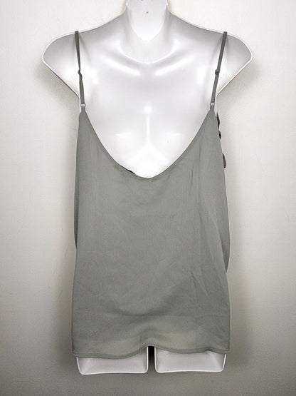 Wishlist sage green ruffle camisole top. Size large (stock pick is true colour of top)