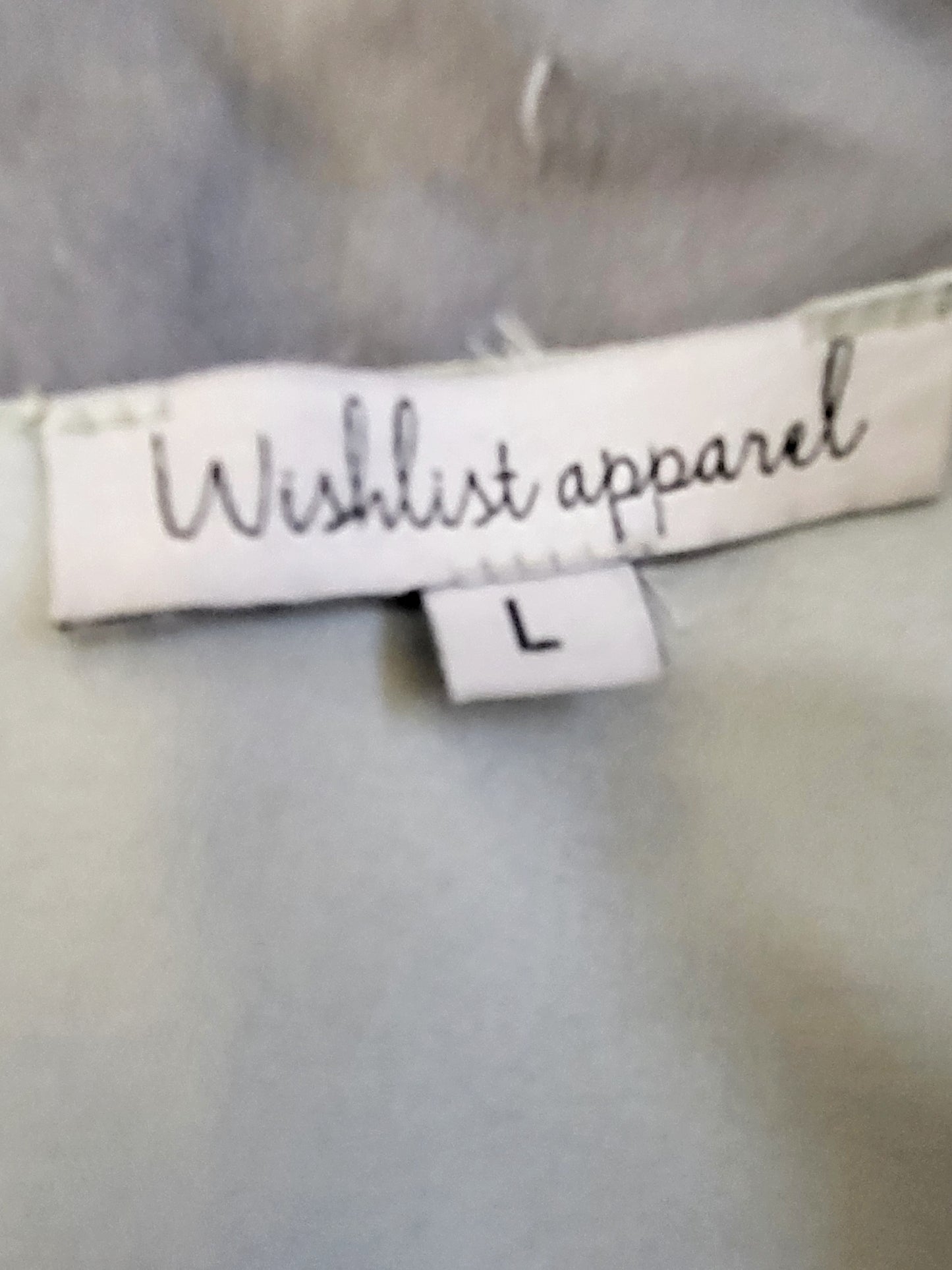 Wishlist sage green ruffle camisole top. Size large (stock pick is true colour of top)