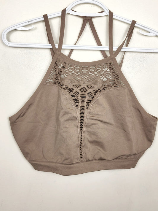 Sand coloured cut-out style bralette. Size 2/3X