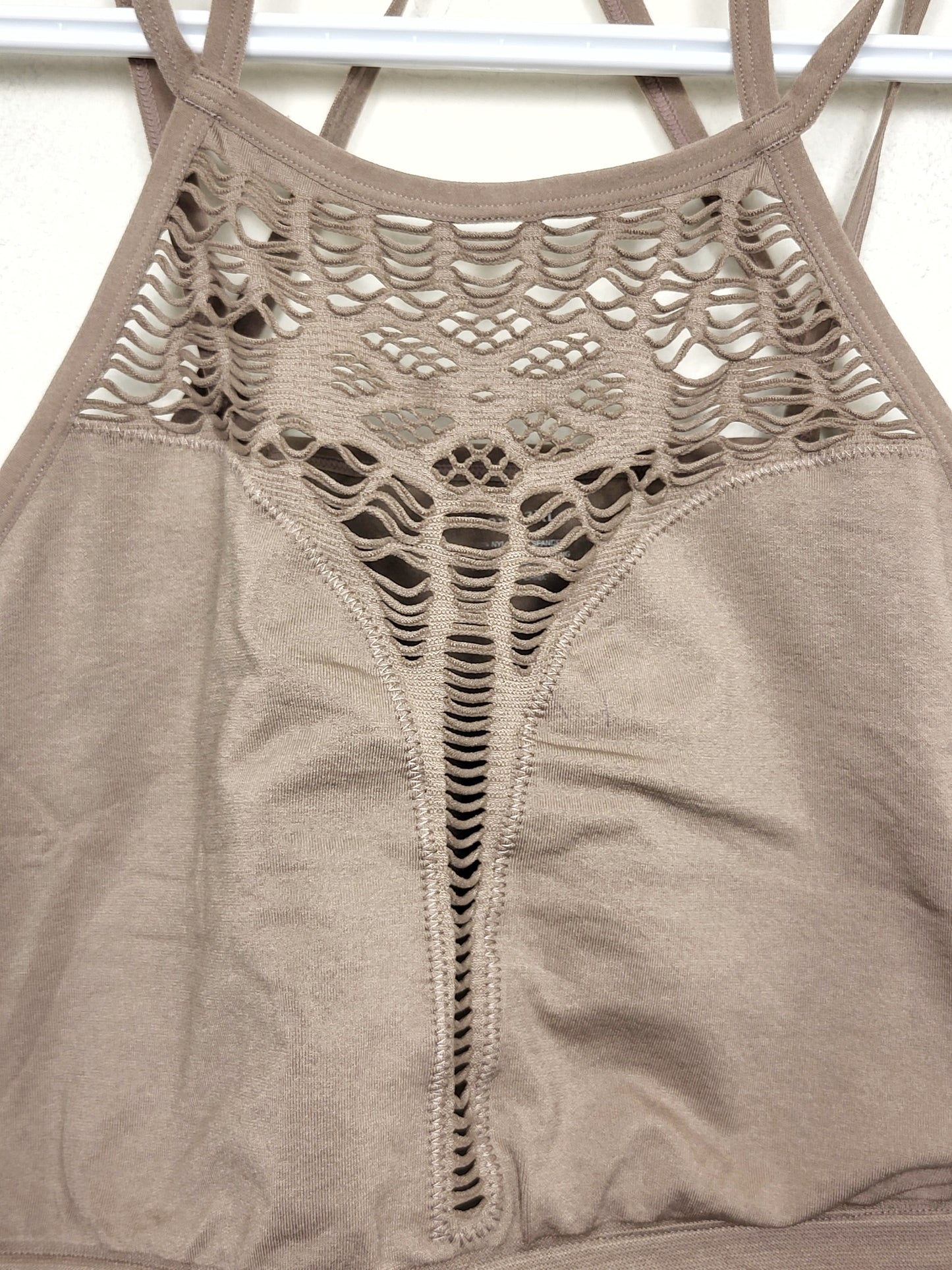 Sand coloured cut-out style bralette. Size 2/3X