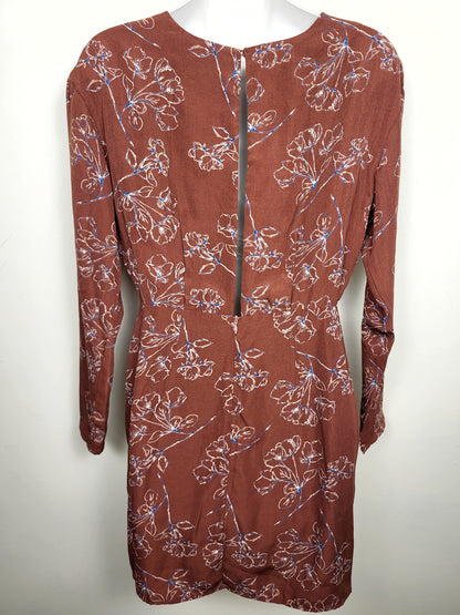 Dress Forum long sleeved floral print mini dress. Size small