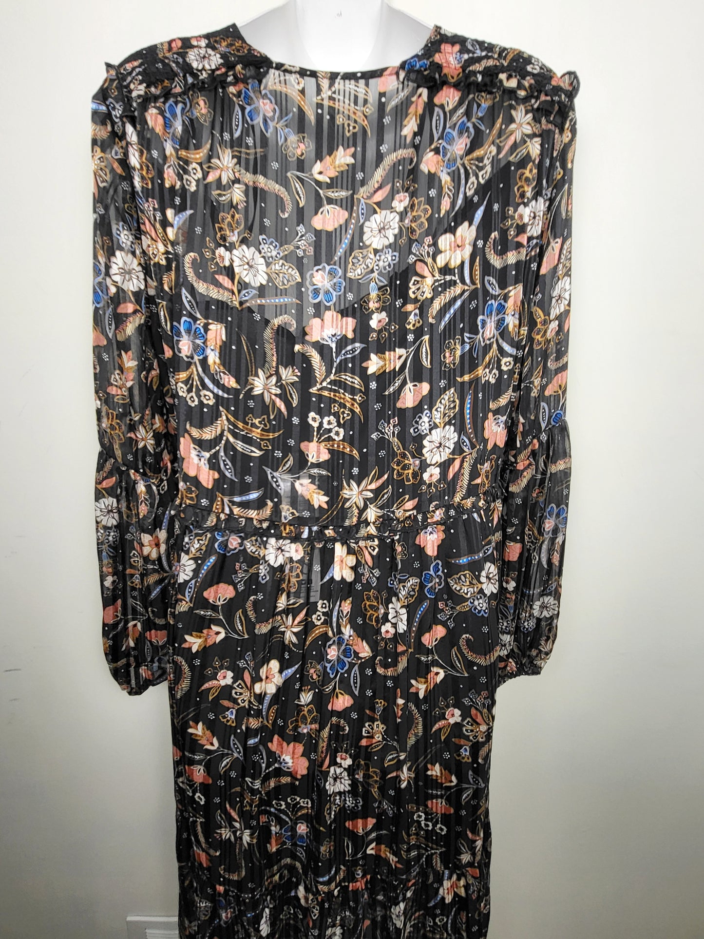 NEW - Minkpink black floral print "Shiloh" midi dress. Size medium