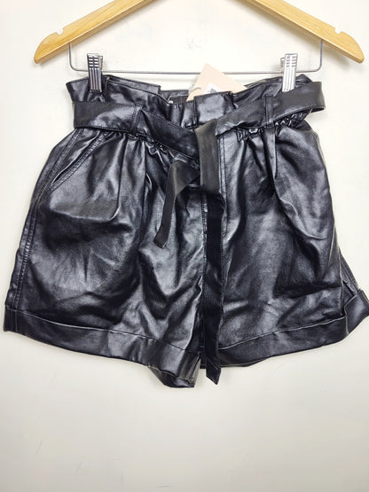 NEW - Pinkmink black faux leather "Realist" shorts. Size medium + large available