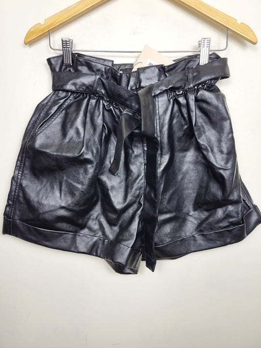 NEW - Pinkmink black faux leather "Realist" shorts. Size medium + large available