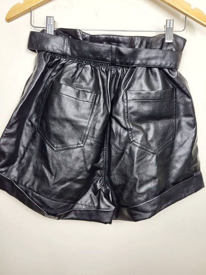 NEW - Pinkmink black faux leather "Realist" shorts. Size medium + large available