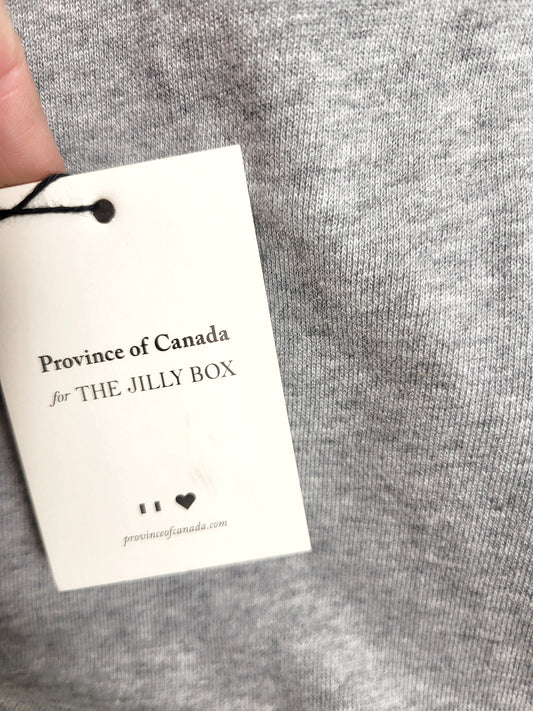 NEW - Province of Canada x Jilly Box grey "Bonjour" pillow cover