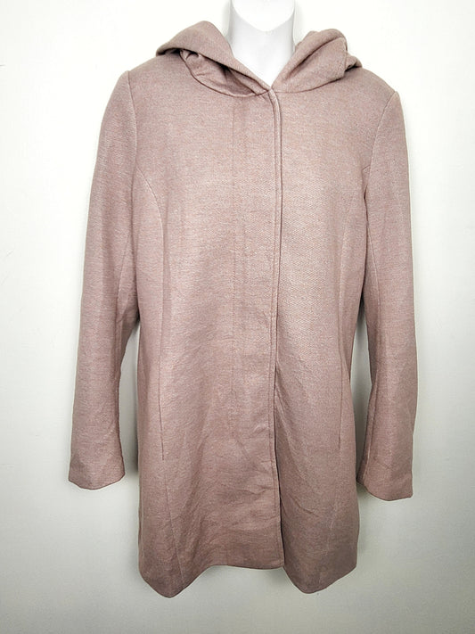 Only pink knit "Sedona" coat with hood. Size medium (pink is more like what stock photo shows)