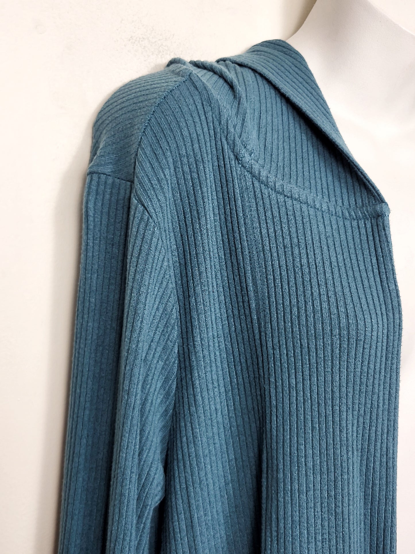 Athleta teal "Harmony Rose" wrap cardigan. Size medium