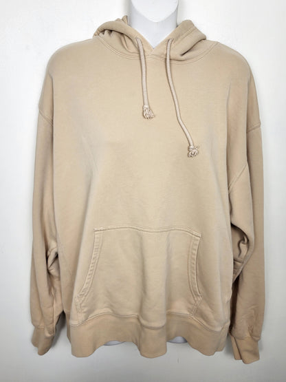 TNA Aritzia beige Airy AF fleece pullover hoodie. Size 2 (XS)