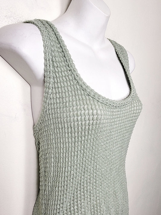 NEW - Endless Blue sage green side cinch low back mini dress. Size large