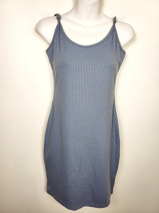 Dress Forum blue ribbed tank dress. Size large